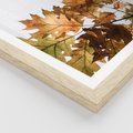 Plakat w ramie 30x40 - Suche Żółte Liście w Malowniczym Ujęciu - liście, żółte - rama drewno