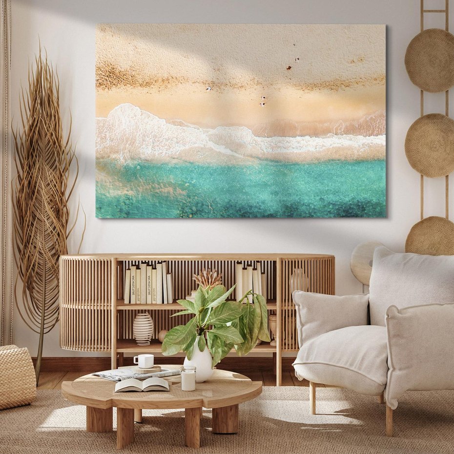 Obraz na płótnie 100x70 - Oczy turkusu - fotografia, plaża