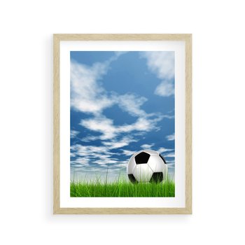Plakat w ramie 40x50 - Piłkarska Pasja - piłka, nożna - rama drewno