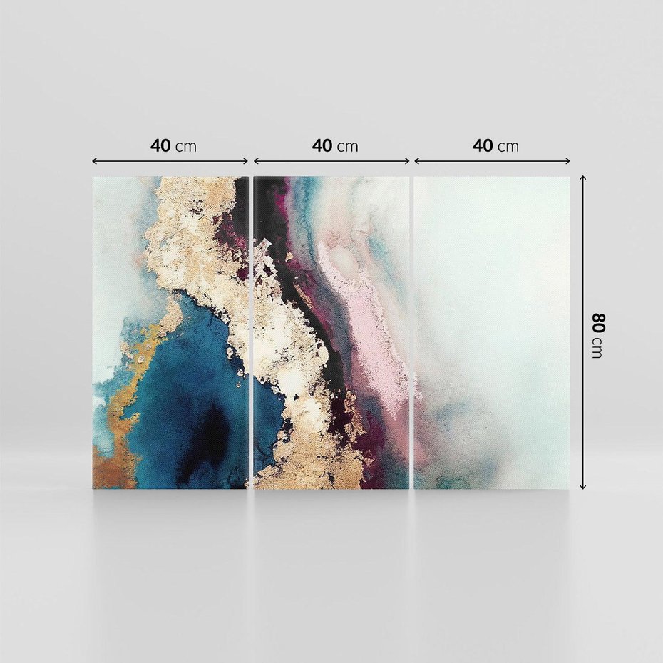 Obraz na płótnie 120x80 - Elegancki Impuls - abstrakcyjne plamy, rozlana farba