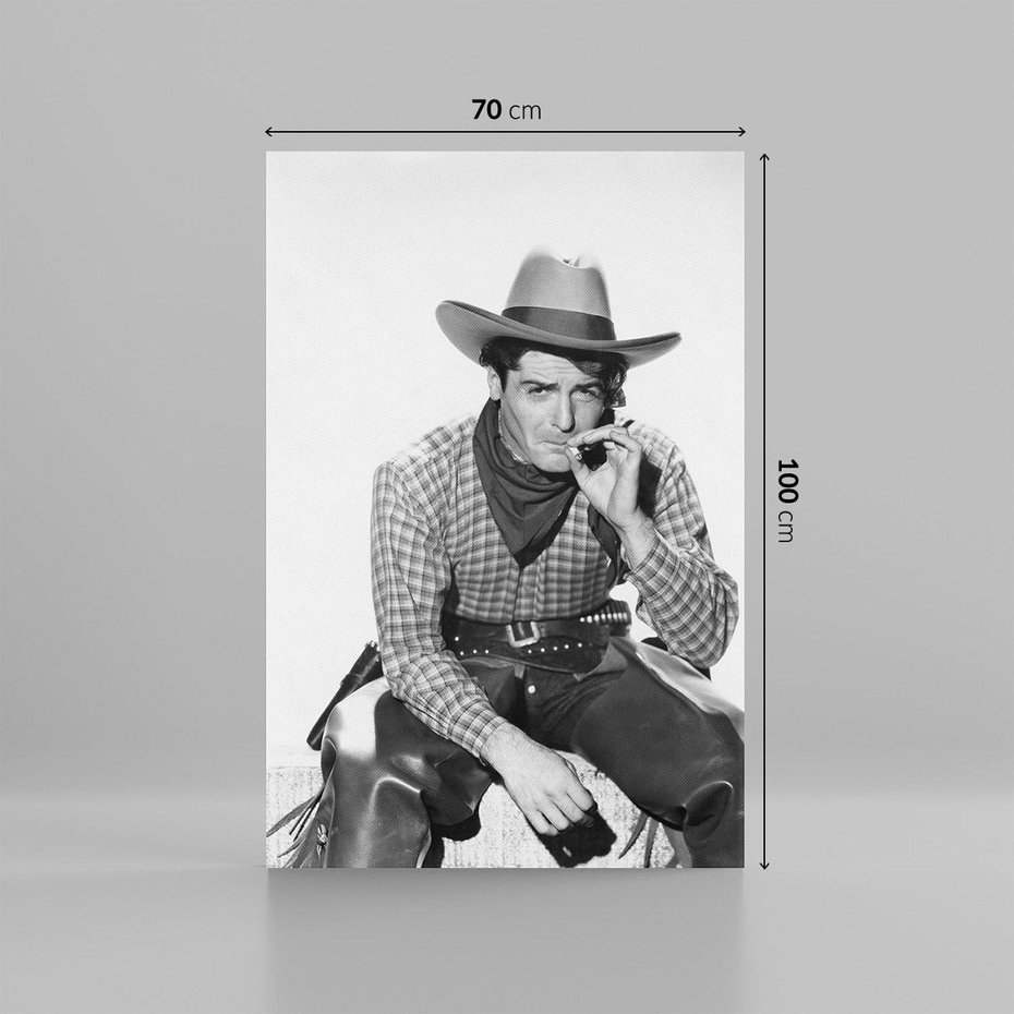 Obraz na płótnie 70x100 - Dziki Zachód - retro zdjęcie, czarno białe