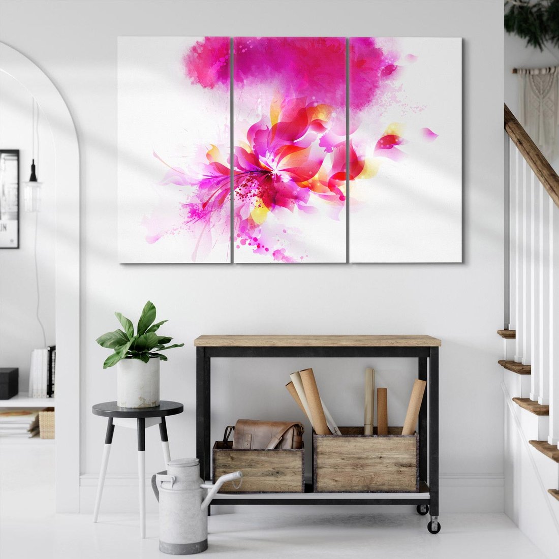 Obraz na płótnie 120x80 - Kwiaty abstrakcji - abstrakcja, kwiaty