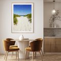 Plakat w ramie 30x40 - Relaks nad Morskimi Wzgórzami - plaża, wydmy - rama drewno