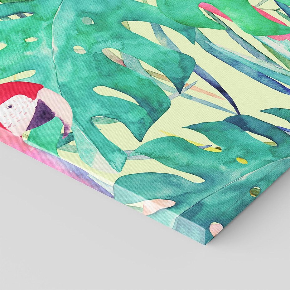 Obraz na płótnie 70x100 - Egzotyczna Przygoda - tropikalne, liście