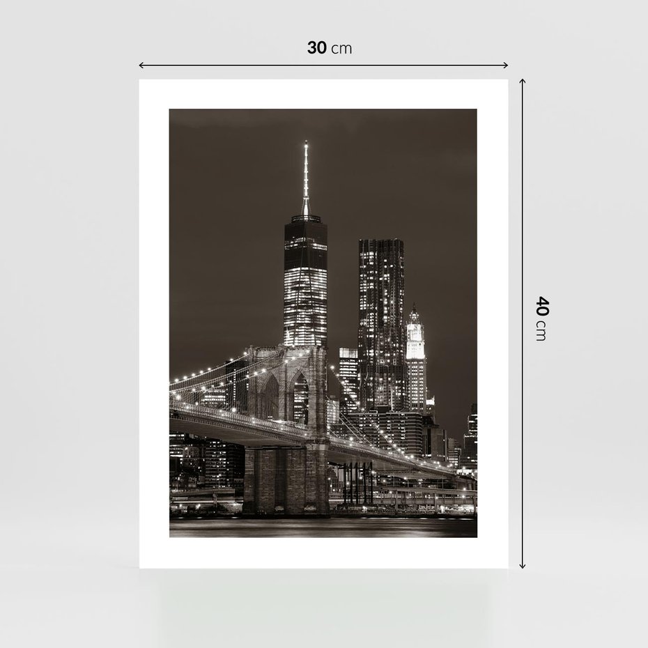 Plakat bez ramy 30x40 - Magia miasta nocą - miasto, noc