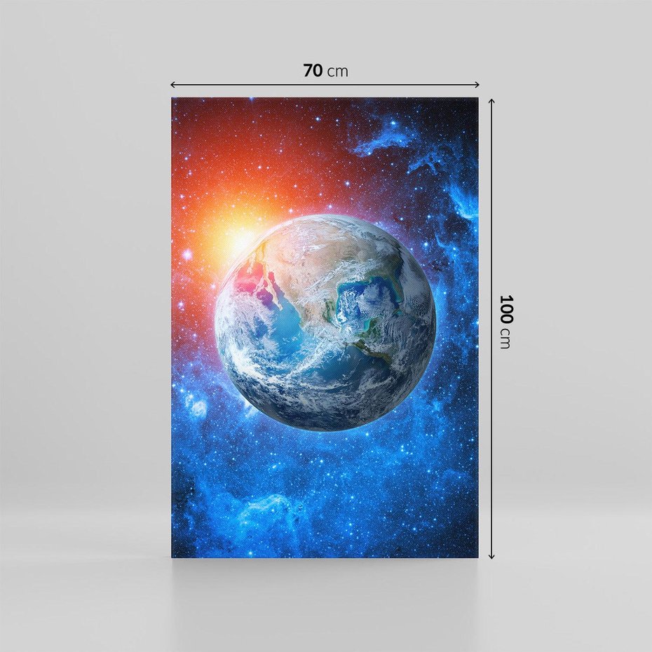 Obraz na płótnie 70x100 - Planeta w nieskończoności - ziemia, kosmos