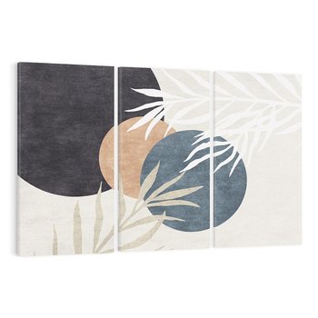 Obraz na płótnie 120x80 - Symfonia skradzionych chwil - cienie liści palmy, beżowe tłó