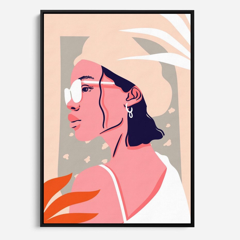 Obraz w ramie 70x100 - Kobieca Esencja - nowoczesny plakat, styl retro - rama czarna