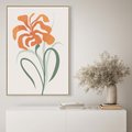 Obraz w ramie 70x100 - Kwiatowe Harmonie - kwiat, sztuka nowoczesna - rama drewno