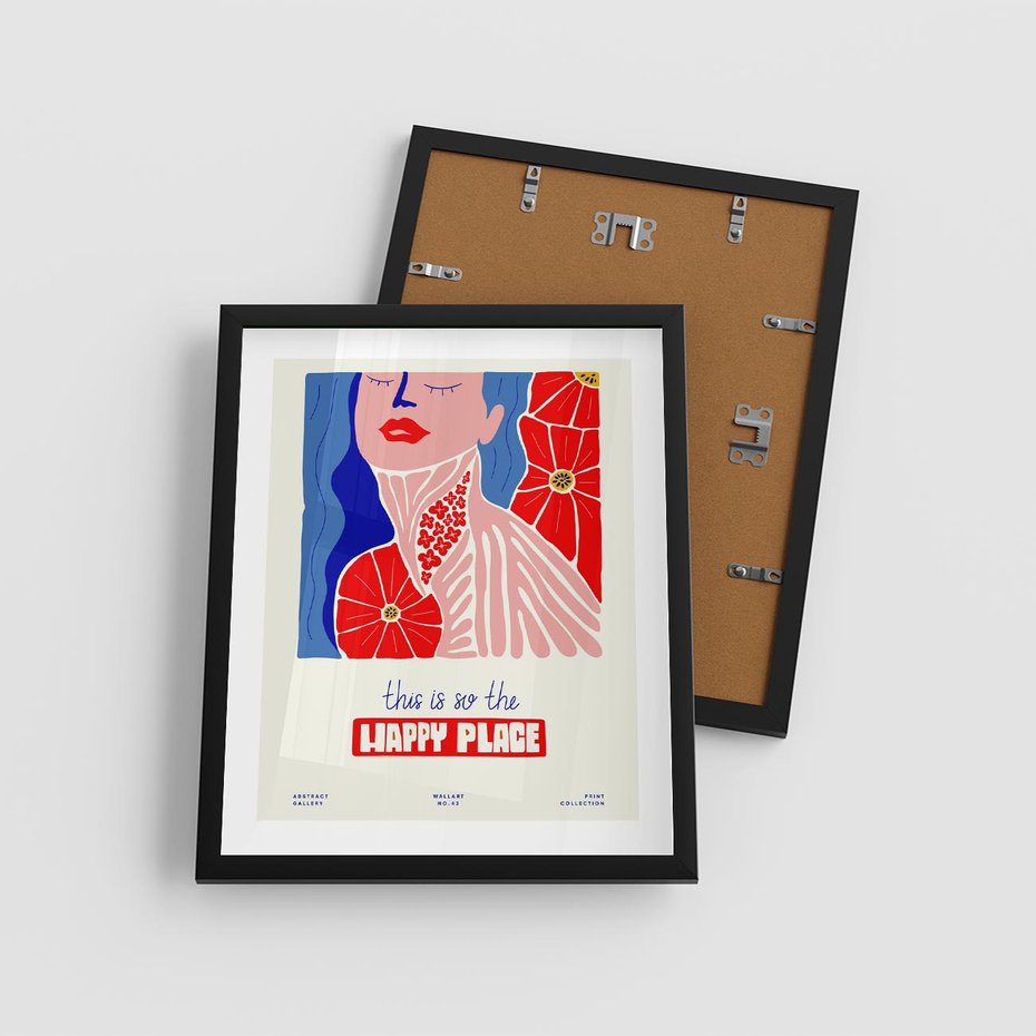 Plakat w ramie 40x50 - Abstrakcyjna Afirmacja - sztuka nowoczesna, abstrakcyjny styl - rama czarna