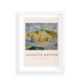 Plakat w ramie 30x40 - Plakat z Reprodukcją A. Renoira - Auguste Renoir, Morze i klify - rama biała