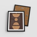 Plakat w ramie 40x50 - Impulsy Przestrzeni - mid century styl, nowoczesna grafika - rama czarna