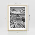 Plakat w ramie 30x40 - Pomost nad Morzem - pomost, morze - rama drewno