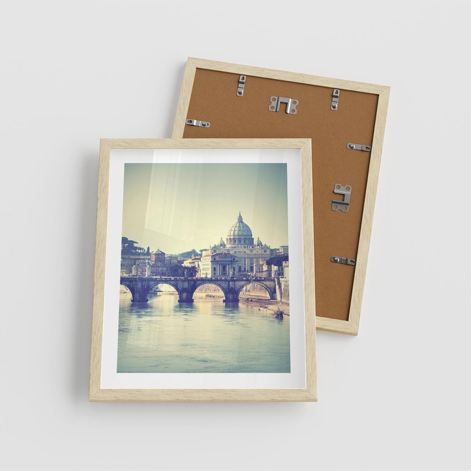 Plakat w ramie 40x50 - Urok włoskiego miasta - Włochy, miasto - rama drewno