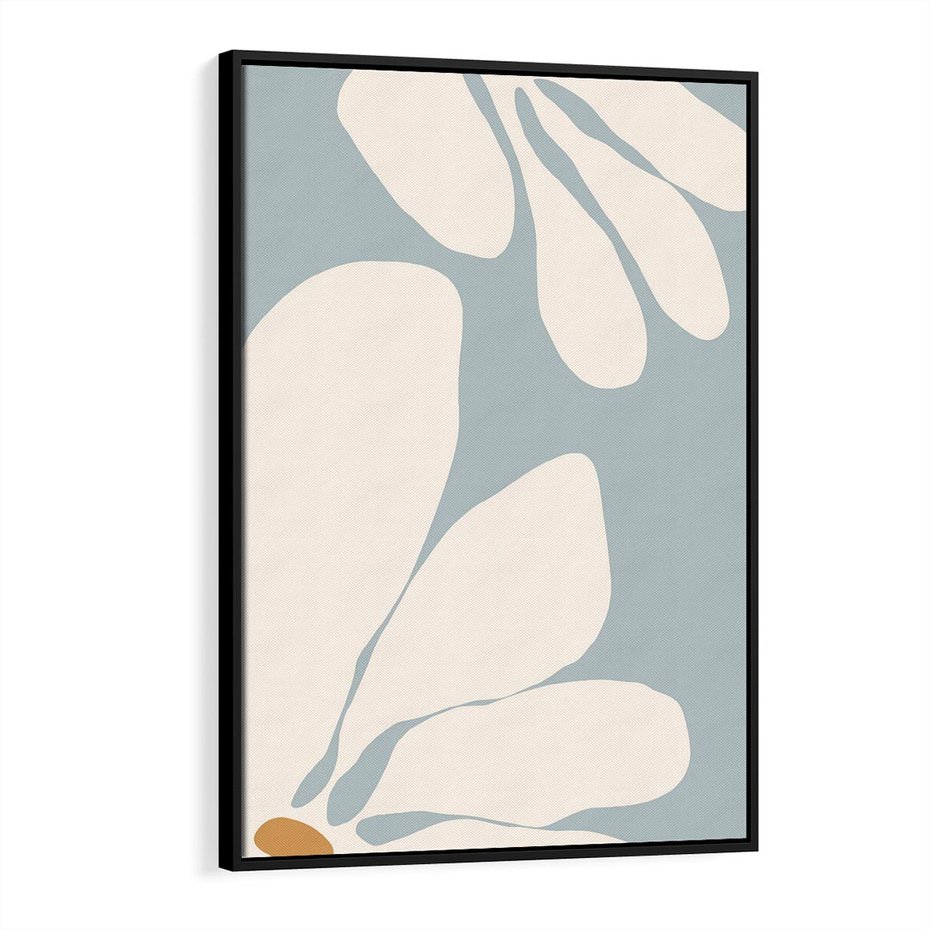 Obraz w ramie 70x100 - Pastelowe Marzenia Kwiatów - kwiaty, nowoczesne i minimalistyczne - rama czarna