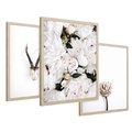Zestaw obrazy w ramie 40x50 galeria - Kwiaty, boho, styl, minimalizm - rama drewno