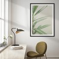 Plakat bez ramy 40x50 - Minimalistyczna Tropikalna Harmonia - tropikalna roślina, zielone liście