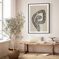 Plakat bez ramy 21x30 - Nowoczesne Spektrum Wyobraźni - boho plakat, czarne kropki kreski