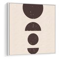 Obraz w ramie 80x80 - Migocące Granice - mid century styl, nowoczesna grafika - rama biała