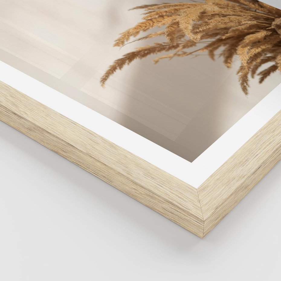 Plakat w ramie 40x50 - Swobodne trawy boho - boho, suche - rama drewno