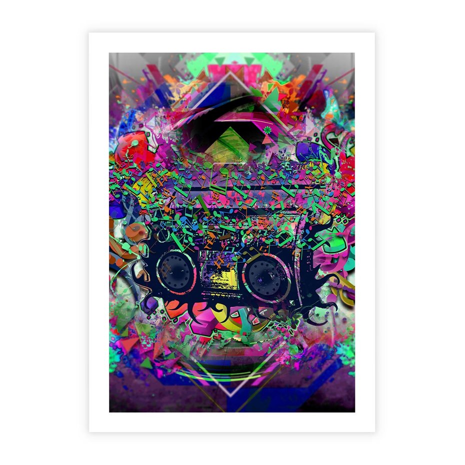 Plakat bez ramy 50x70 - Harmonia Muzyki - grafika, muzyka