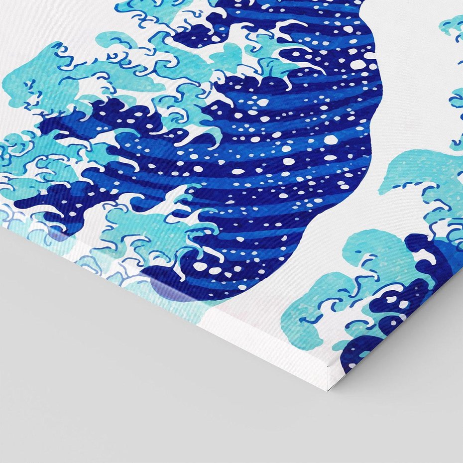 Obraz na płótnie 140x70 - Fala Japandi - wielka fala w Kaganawie, obraz Hokusai