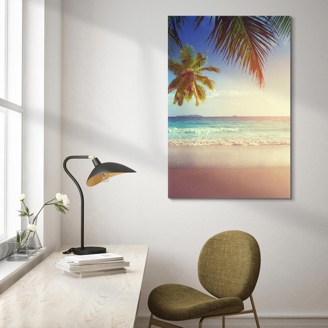 Obraz na płótnie 80x120 - Rajska plaża na Seszelach - Seszele, plaża