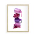 Plakat w ramie 40x50 - Kolorowe Paznokcie - lakiery, do paznokci - rama drewno