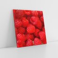 Obraz na płótnie 80x80 - "Maliny - Owocowy Raj - maliny, owoce