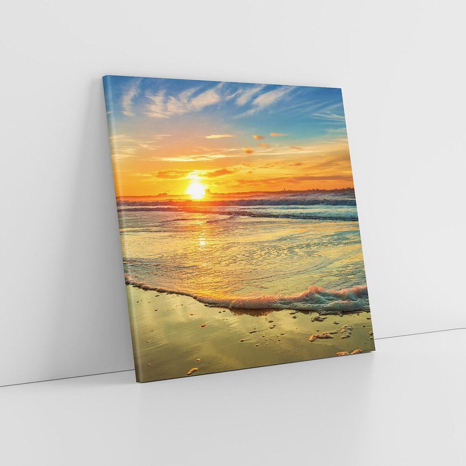 Obraz na płótnie 30x30 - Magia Chwil - zachód słońca,