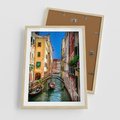 Plakat w ramie 50x70 - Romantyczna Gondola - Wenecja, gondola - rama drewno
