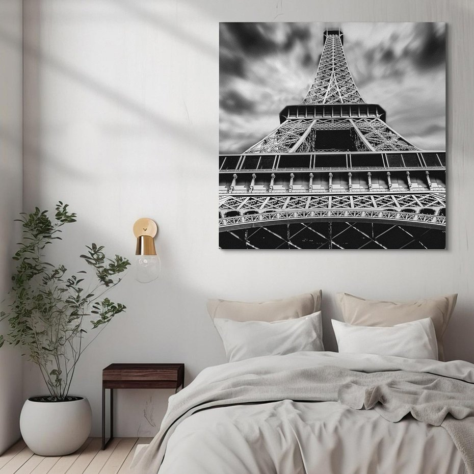 Obraz na płótnie 60x60 - Wieża Eiffla w Paryżu - Wieża, Eiffla