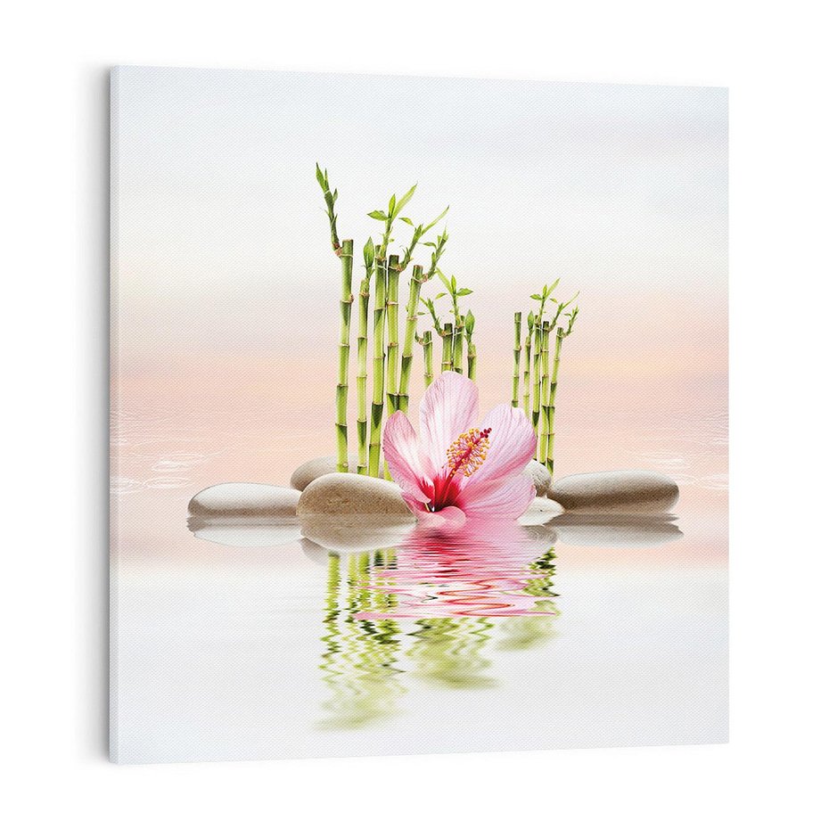 Obraz na płótnie 70x70 - Harmonia i relaks - spa, bambus