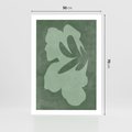Plakat bez ramy 50x70 - Kształty Zieleni - abstrakcyjny kształt, zielony plakat