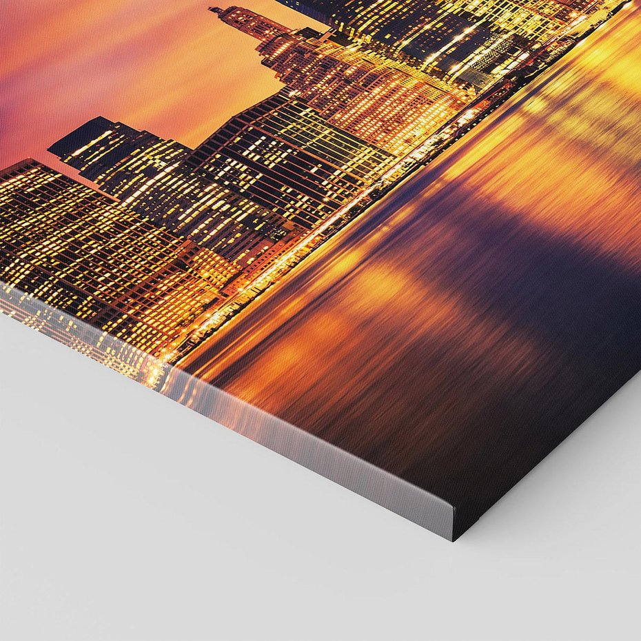 Obraz na płótnie 120x80 - Zachód słońca w Nowym Jorku - Nowy Jork, zachód