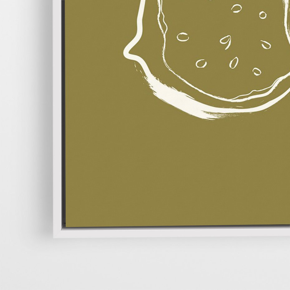 Obraz w ramie 50x70 - Podróżne Barwy - figi, minimalistyczny styl - rama biała