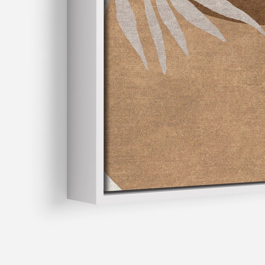 Obraz w ramie 80x120 - Kompozycje ukrytych myśli - symetria, dwa koła po środku - rama biała