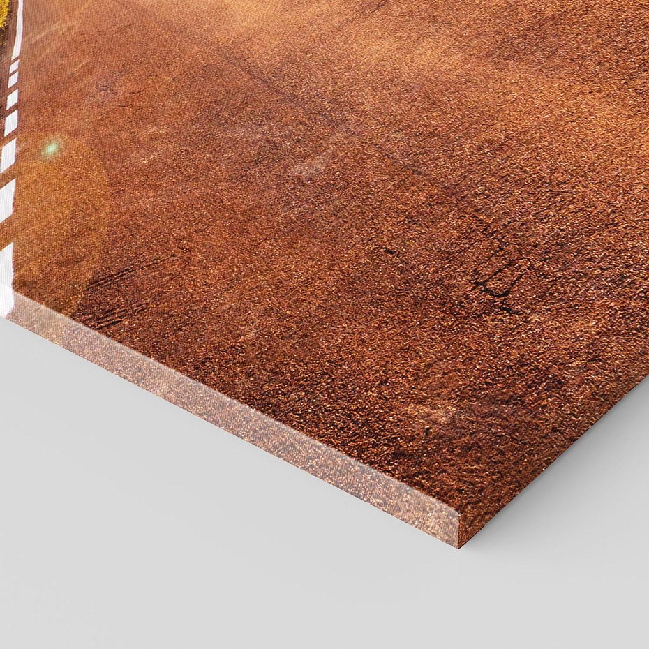 Obraz na płótnie 80x120 - Droga ku zachodowi słońca - droga, zachód