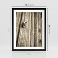 Plakat w ramie 40x50 - Sepia na Polu - kombajn, pole - rama czarna