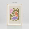Plakat w ramie 50x70 - Kolorowe Echa - kwiaty, abstrakcja - rama drewno