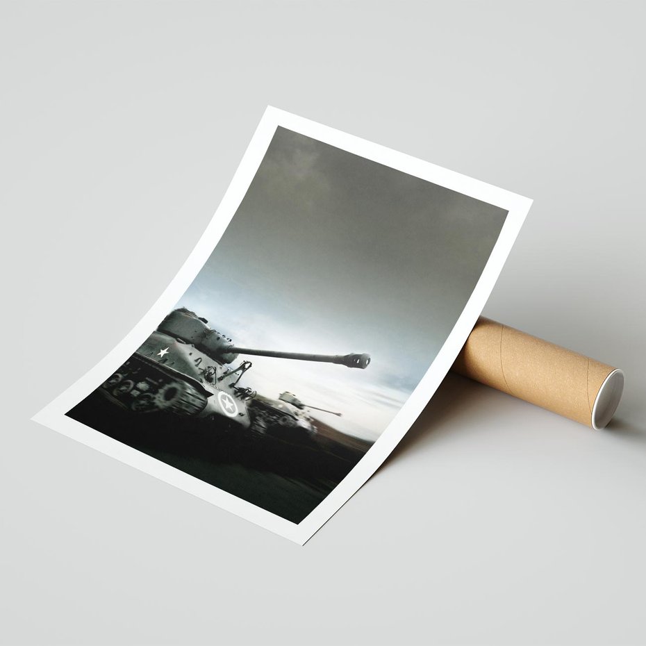 Plakat bez ramy 30x40 - Siła i determinacja: czołgi wojenne - czołgi, wojna