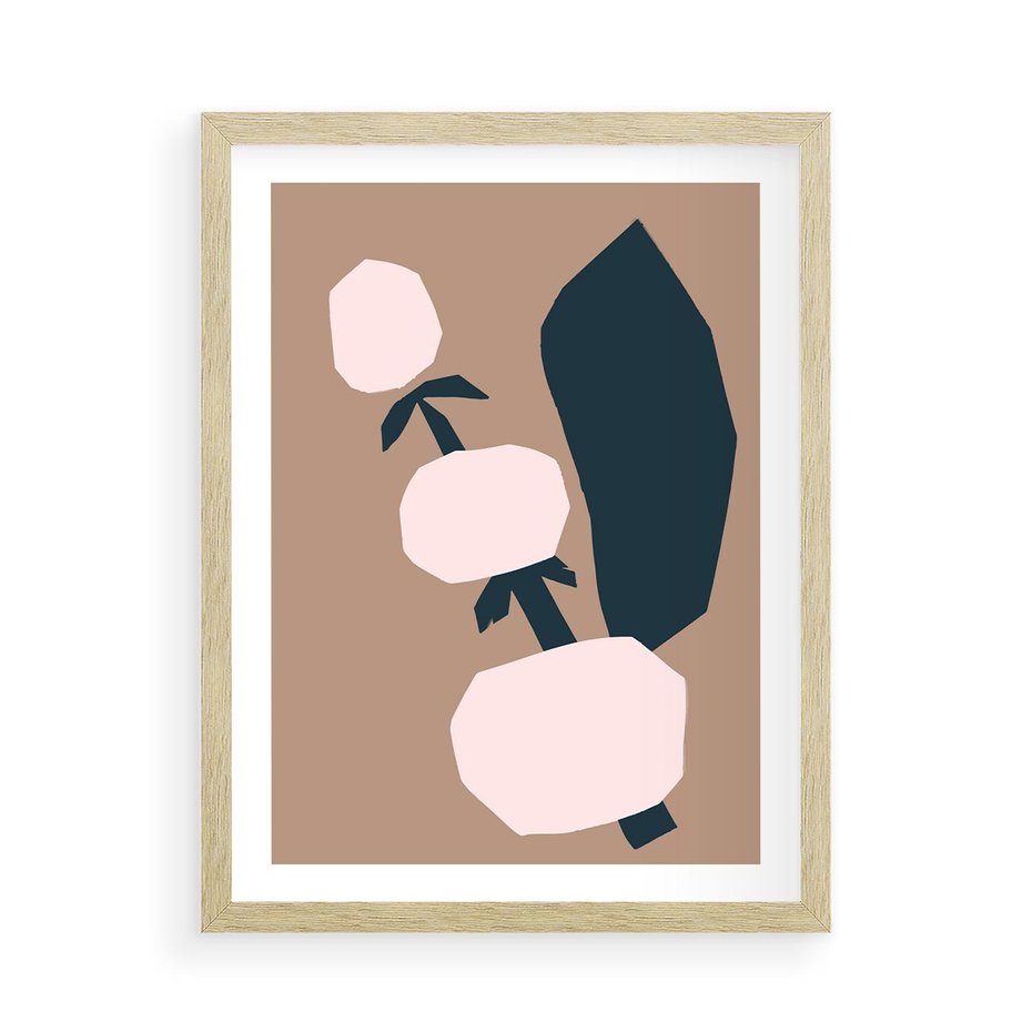 Plakat w ramie 50x70 - Harmonia Boho Ducha - abstrakcyjny obraz, plakat - rama drewno