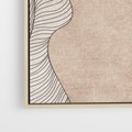 Obraz w ramie 80x120 - Symfonia uczuć i kształtów - delikatna kompozycja, falujące linie - rama drewno