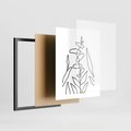 Plakat w ramie 40x50 - Konturem Naznaczone - mroczna sztuka, minimalizm - rama czarna
