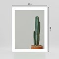 Plakat bez ramy 40x50 - Zieleń i Subtelność - kaktusy, liście