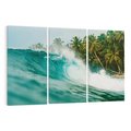 Obraz na płótnie 120x80 - Rajskie Wybrzeże - fotografia, duża fala