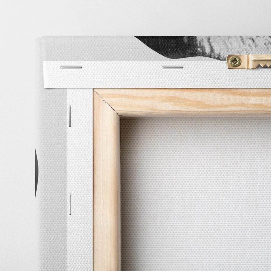 Obraz na płótnie 100x70 - Srebrna Moc Wyrazu - srebrne usta, zbliżenie