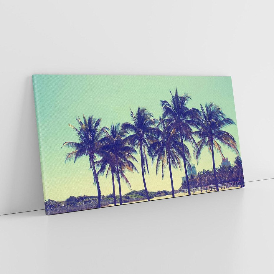 Obraz na płótnie 120x60 - Idylliczna Plaża z Palmami - palmy, plaża