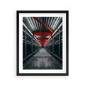 Plakat w ramie 40x50 - Nieskończoność Przestrzeni - korytarz, perspektywa - rama czarna