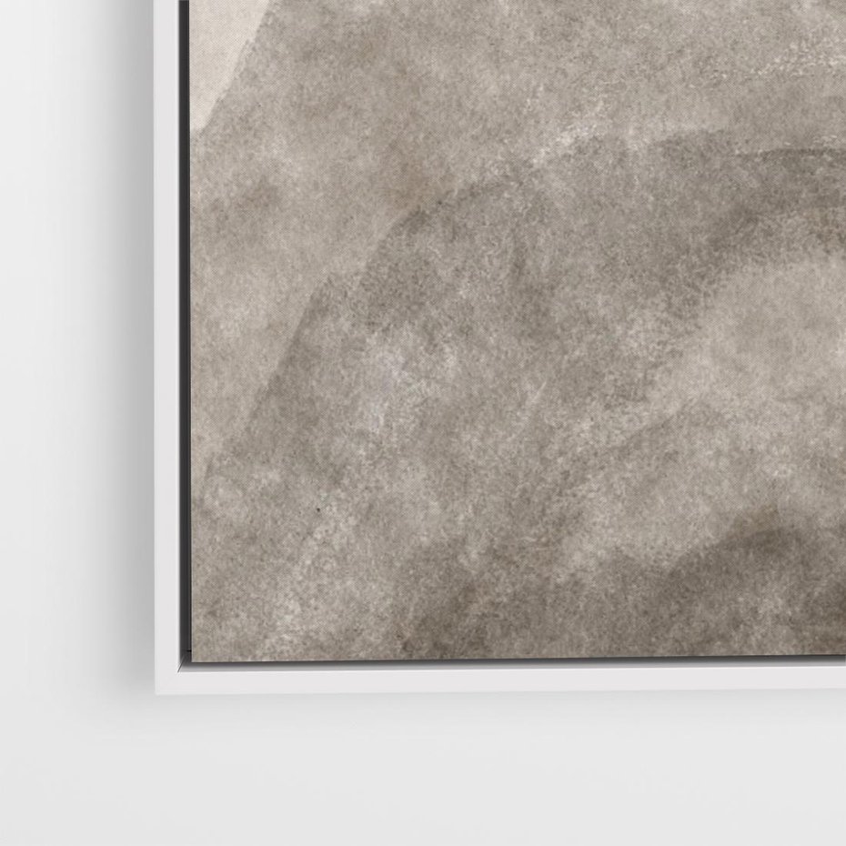 Obraz w ramie 80x80 - Przenikające Kształty - rozmyte cienie, abstrakcja - rama biała